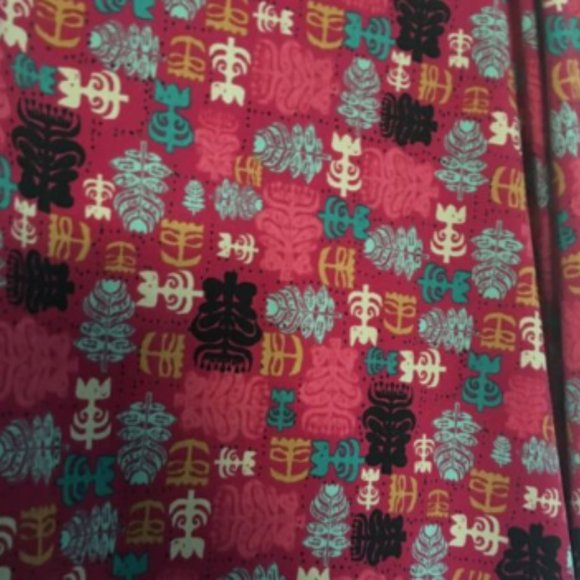 LulaRoe Maxi Skirt XL Pink Backgrnd Tropical Tiki - Picture 5 of 7
